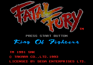 Jeu Fatal Fury Sur Sega Mega Drive - Bon état - PAL