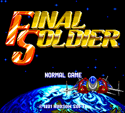 Jeu PC Engine Final Soldier - Version Japonaise (JAP), En Bon état