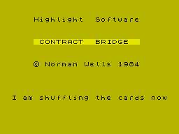 ZX Spectrum Games > Contract Bridge (1984)(Highlight Software) :: Emu ...