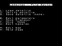 Игры ZX Spectrum > Lemmings - File Editor (19xx)(-) :: Emu-Land.net